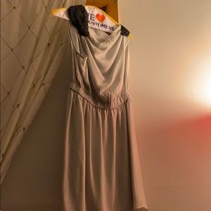 Grey Sheer Sleeveless Sequin Dress